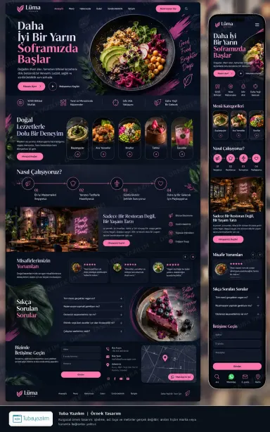 Vegan Restoran örnek web sitesi tasarımı