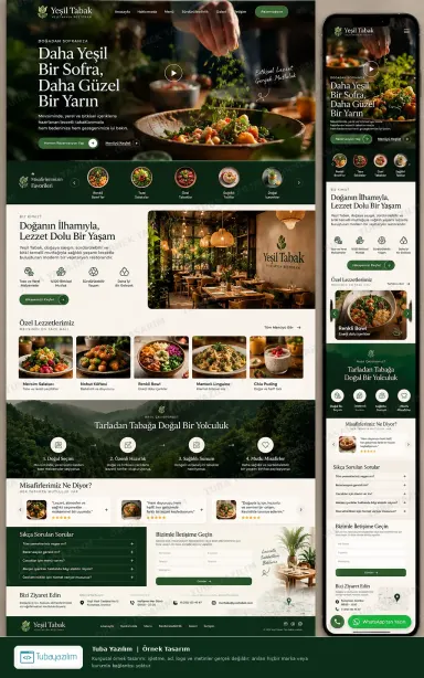 Vejetaryen Restoran örnek web sitesi tasarımı