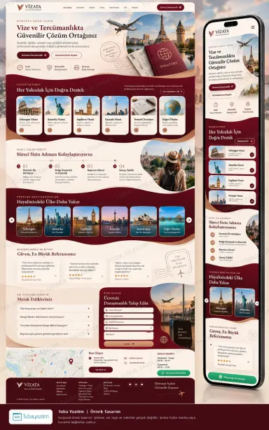 Vize ve Tercümanlık örnek web sitesi tasarımı