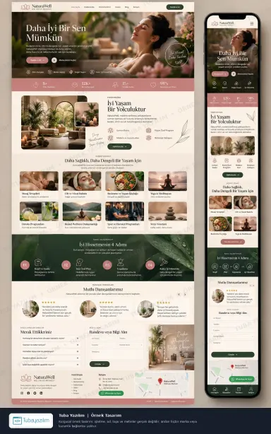 Wellness Merkezi örnek web sitesi tasarımı