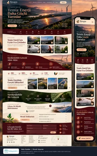 Yeşil Enerji Sektörü örnek web sitesi tasarımı
