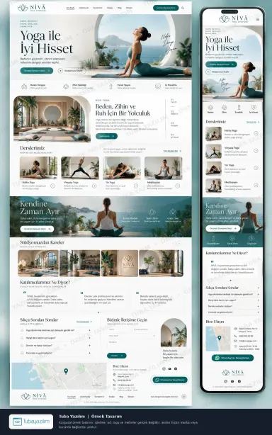 Yoga Stüdyosu örnek web sitesi tasarımı